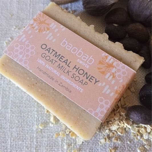 Oatmeal and Honey Soap for Radiant Skin Baobab Swirls