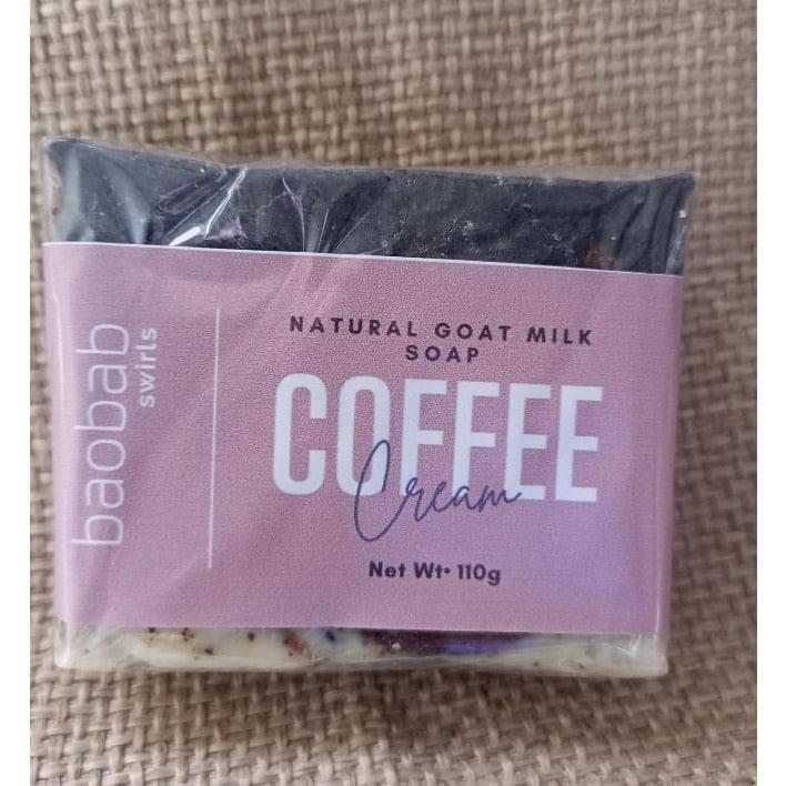 Coffee and Cream Goat Milk Soap Baobab Swirls