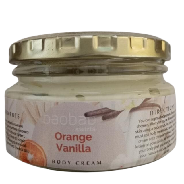 Natural Botanical Body Cream Baobab Swirls