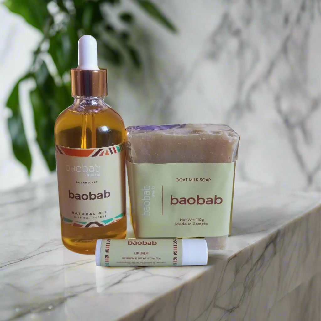 Baobab oil,soap and lip balm