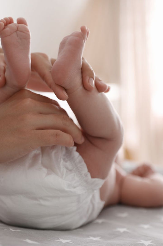 Changing baby diaper