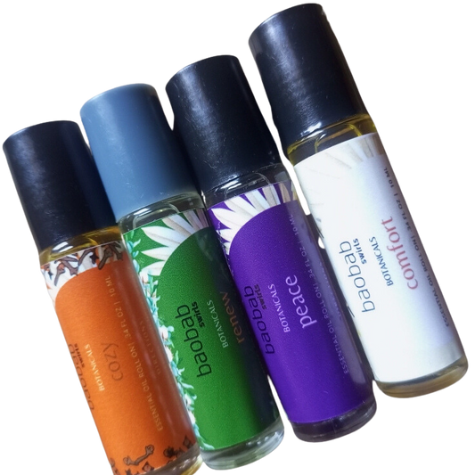 Elevate Your Well-being with Aromatherapy Roll Ons Baobab Swirls