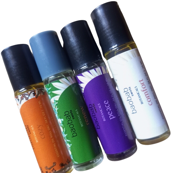 Elevate Your Well-being with Aromatherapy Roll Ons Baobab Swirls