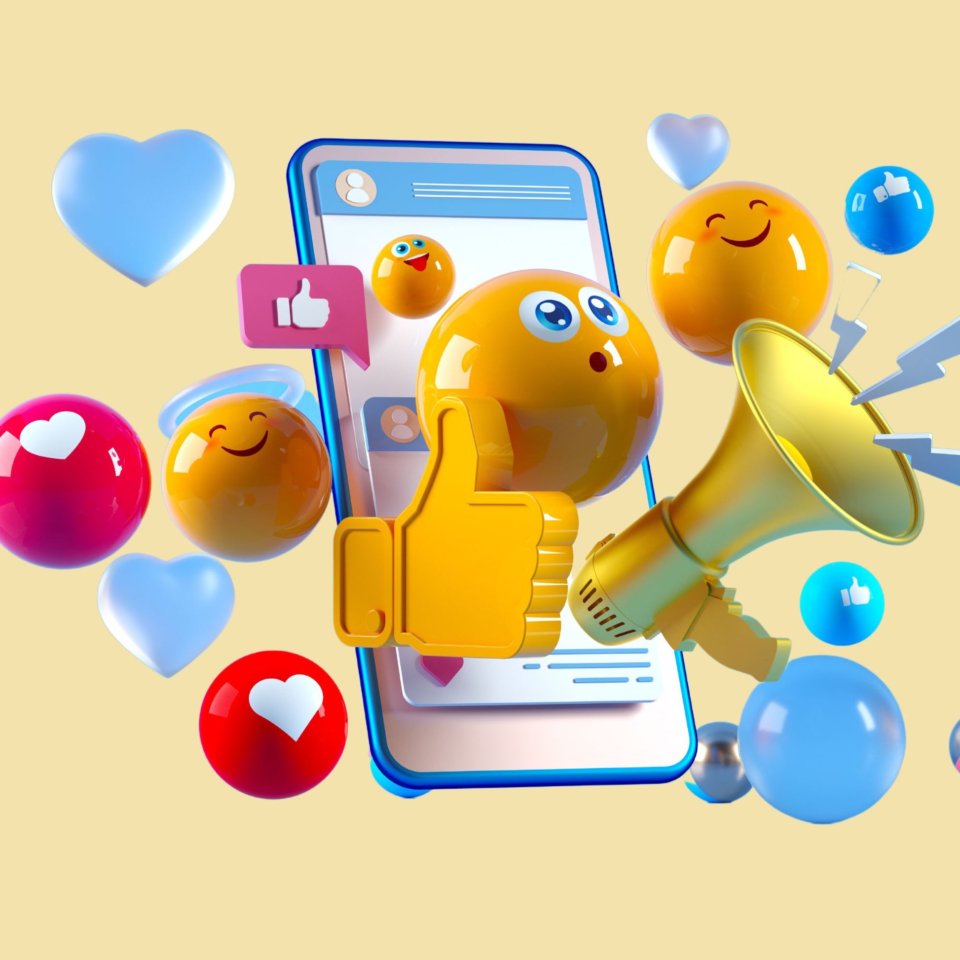 Various social media emojis 