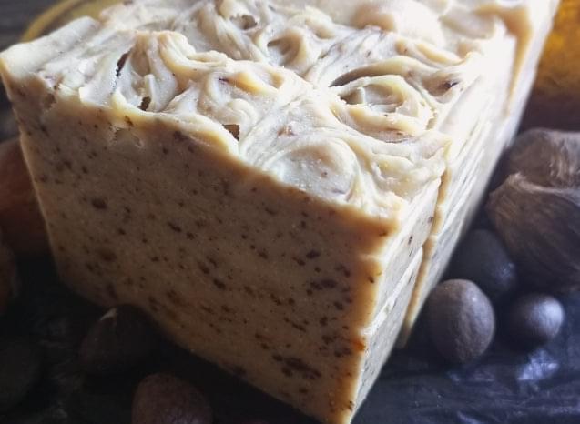 Banana Oatmeal Goat Milk Soap Baobab Swirls