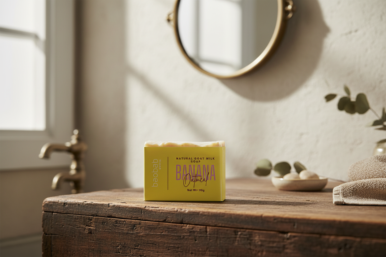 Banana & Honey Soothing Goat Milk Soap with Oatmeal