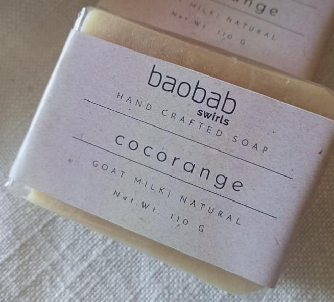 Cocorange Goat Milk Soap Baobab Swirls