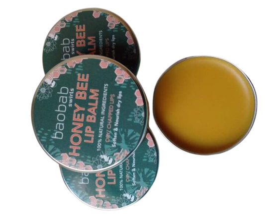 Honey Bee Lip Balm Baobab Swirls