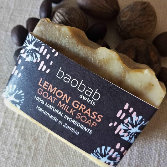 Lemongrass Goat Milk Soap Baobab Swirls