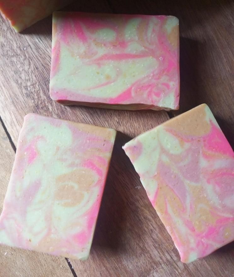 Mint Garden Goat Milk Soap Baobab Swirls