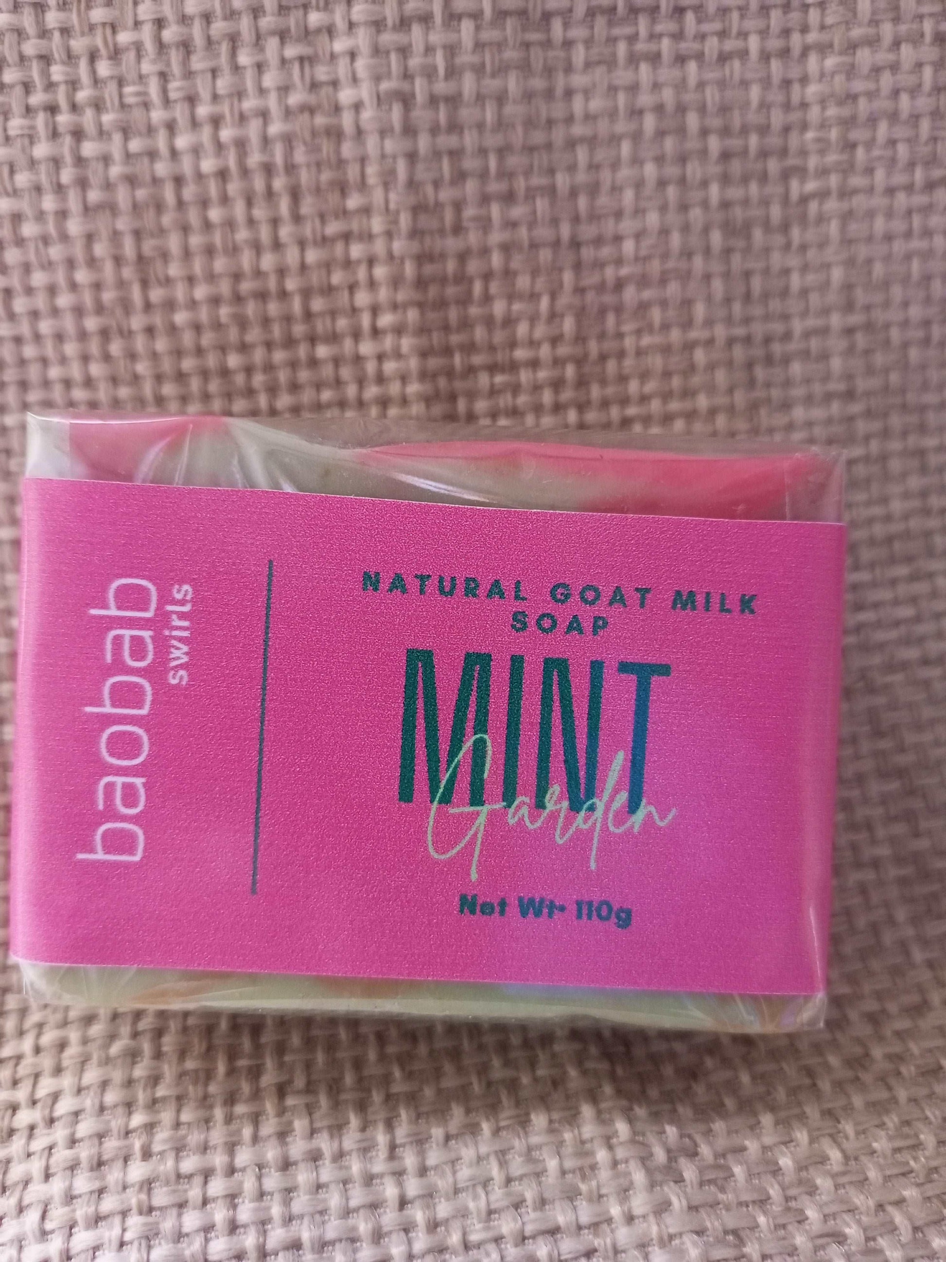 Mint Garden Goat Milk Soap Baobab Swirls