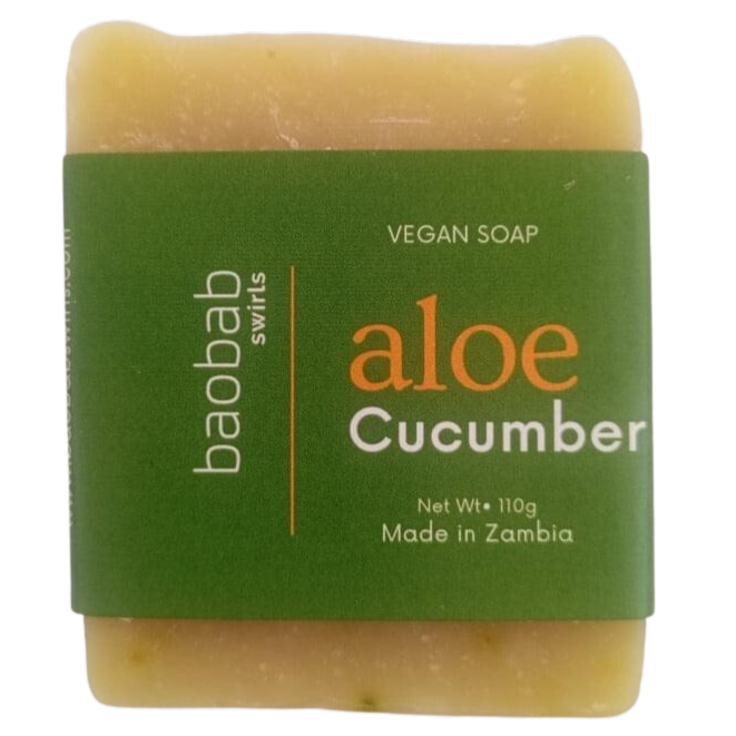 Natural Aloe Vera Cucumber Soap Baobab Swirls