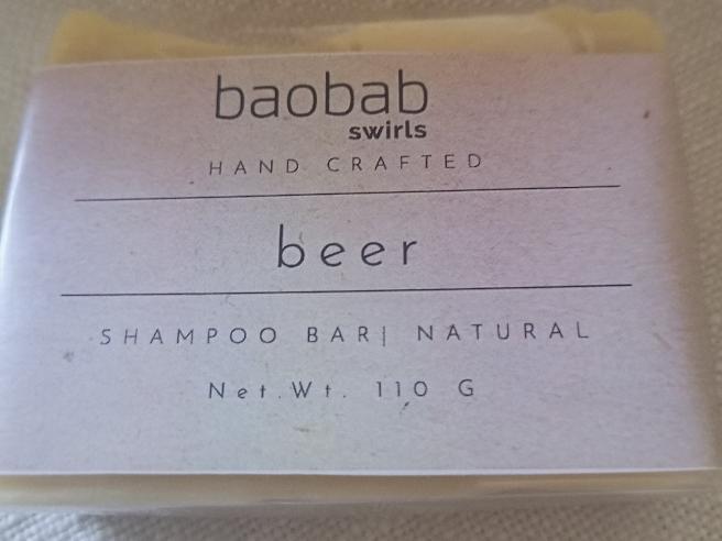 Natural Beer Shampoo Bar Baobab Swirls