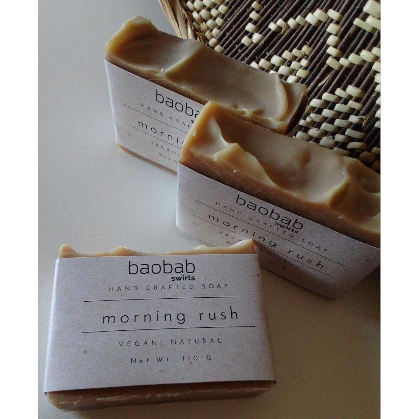 Natural Moisturising Rooibos Soap Baobab Swirls