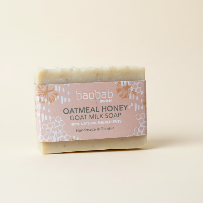 Soothing Oatmeal and Honey Bar Handcrafted by Baobab Swirls