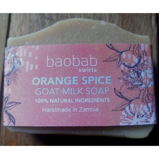 Orange Spice Goat Milk Soap Baobab Swirls