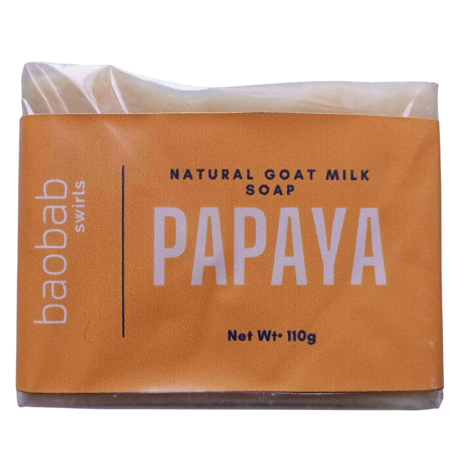 Papaya Goat Milk Soap Baobab Swirls