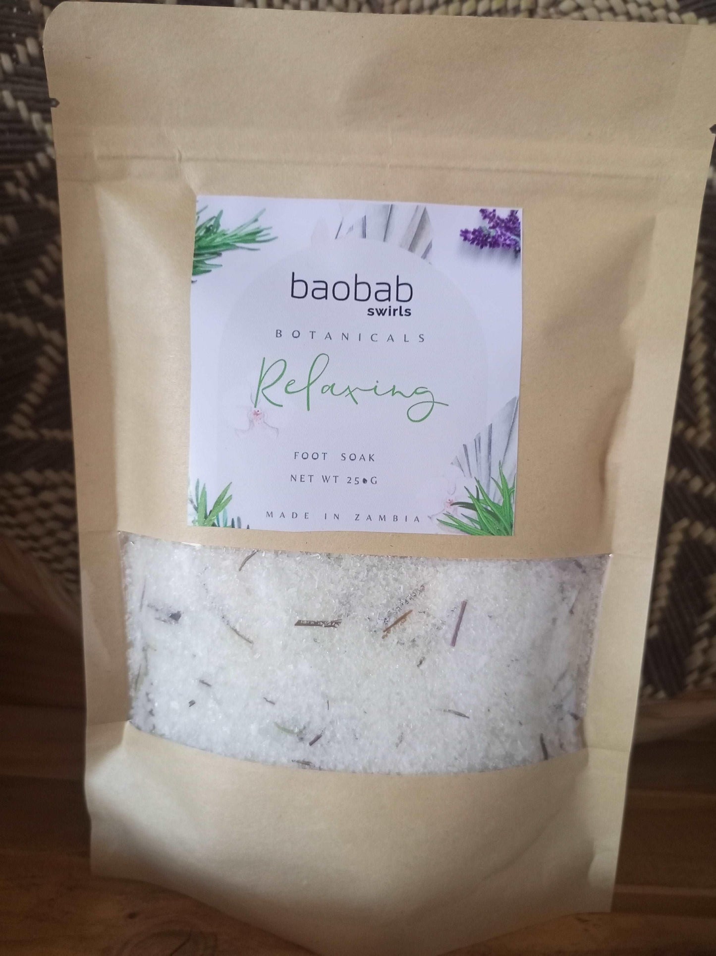 Relaxing Epsom Foot Soak Baobab Swirls